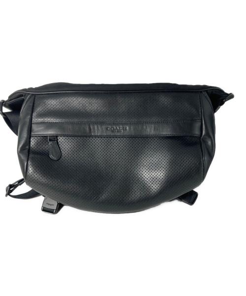 COACH（コーチ）COACH (コーチ) TERRAIN PACK IN PERFORATED LEATHER テリアン パフォレイテッド レザー ボディー バッグ ブラック サイズ:以下参照の古着・服飾アイテム