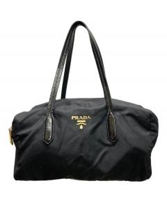 中古・古着通販】PRADA (プラダ) レザーボストンバッグ ブラック