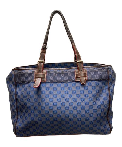 LOEWE（ロエベ）LOEWE (ロエベ) リピート アナグラム トートバッグ ネイビーの古着・服飾アイテム