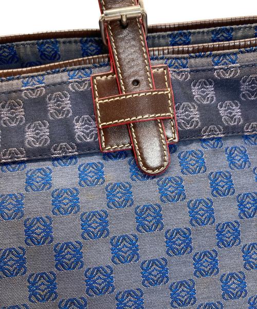 LOEWE（ロエベ）LOEWE (ロエベ) リピート アナグラム トートバッグ ネイビーの古着・服飾アイテム