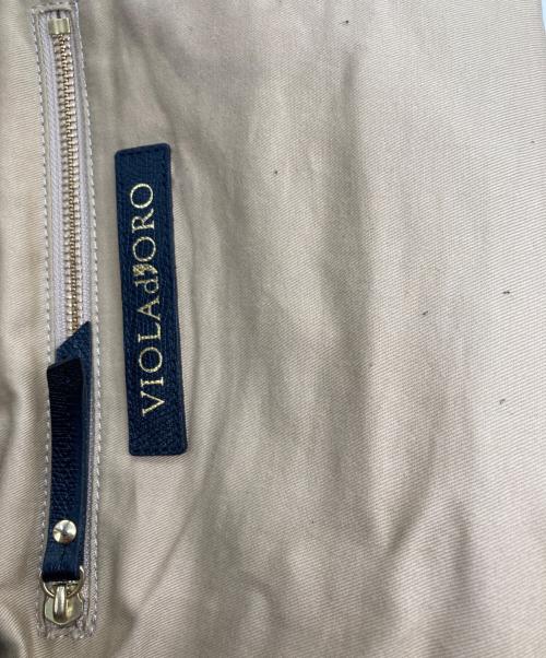 VIOLAd'ORO（ヴィオラドーロ）VIOLAd'ORO (ヴィオラドーロ) 2WAYバッグ ベージュ×ブラックの古着・服飾アイテム