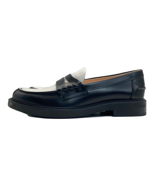 TOD'S（トッズ）TOD'S (トッズ) GOMMA BASSO 59C MOCASSINO バイカラー ローファー ホワイト×ブラック サイズ:SIZE 36の古着・服飾アイテム