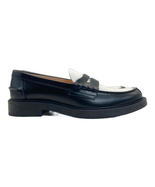 TOD'S（トッズ）TOD'S (トッズ) GOMMA BASSO 59C MOCASSINO バイカラー ローファー ホワイト×ブラック サイズ:SIZE 36の古着・服飾アイテム