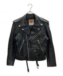 HARLEY-DAVIDSON（ハーレーダビッドソン）の古着「ダブルライダースジャケット」｜ブラック
