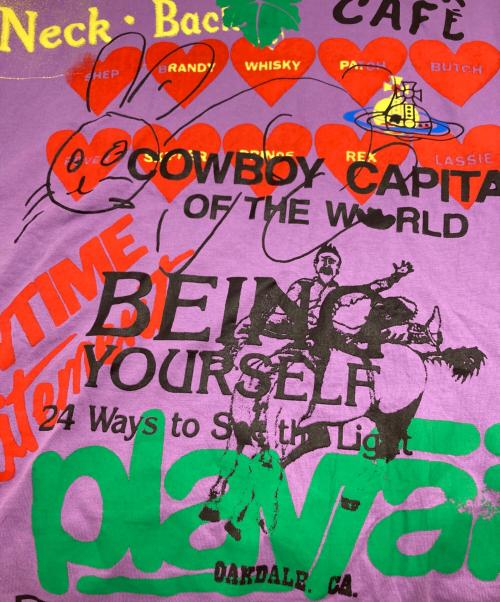 Vivienne Westwood（ヴィヴィアンウエストウッド）Vivienne Westwood (ヴィヴィアンウエストウッド) プリントTシャツ パープル サイズ:XSの古着・服飾アイテム