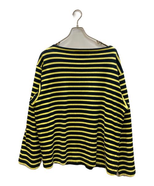 OUTIL（ウティ）OUTIL (ウティ) ボートネックボーダーカットソー ブラック×イエロー サイズ:1の古着・服飾アイテム