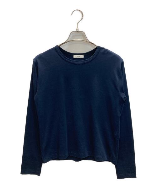 ATON（エイトン）ATON (エイトン) DRY COTTON JERSEY LONG SLEEVE T-SHIRT ネイビー サイズ:SIZE Sの古着・服飾アイテム