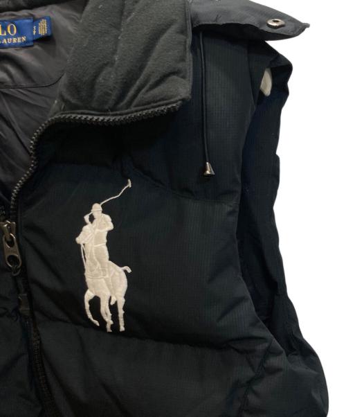 POLO RALPH LAUREN（ポロ・ラルフローレン）POLO RALPH LAUREN (ポロ・ラルフローレン) ビッグポニー刺繍ダウンベスト ブラック サイズ:SIZE Sの古着・服飾アイテム
