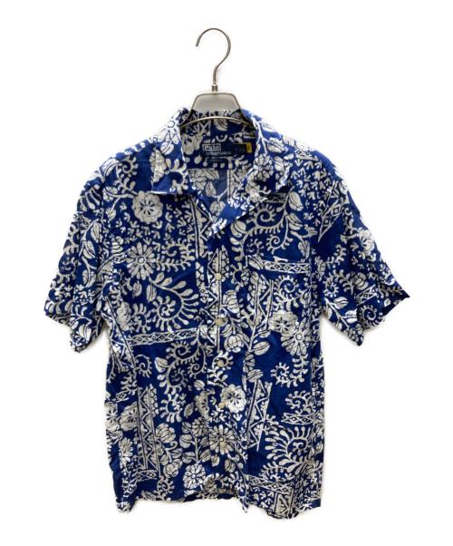 POLO RALPH LAUREN（ポロ・ラルフローレン）POLO RALPH LAUREN (ポロ・ラルフローレン) アロハシャツ ネイビー×ホワイト サイズ:SIZE Mの古着・服飾アイテム