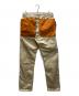 SASSAFRAS (ササフラス) ナイロン切替ワークパンツ ベージュ×オレンジ サイズ:M：6000円