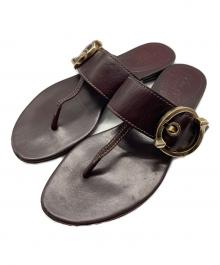 GUCCI（グッチ）の古着「Hasler フラットサンダル」｜ボルドー