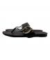 GUCCI (グッチ) Hasler フラットサンダル ボルドー サイズ:6  1/2：7000円