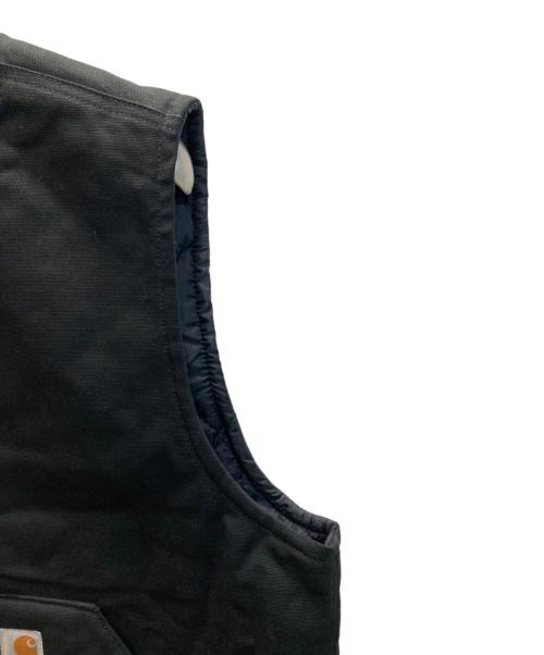 CarHartt（カーハート）CarHartt (カーハート) キルトライニング ダックベスト ブラック サイズ:Lの古着・服飾アイテム