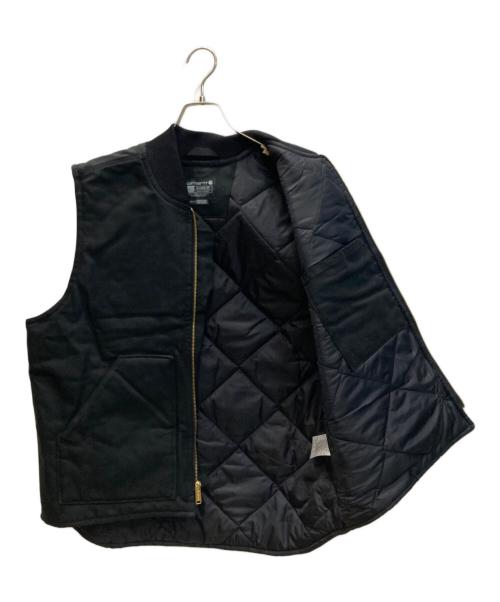 CarHartt（カーハート）CarHartt (カーハート) キルトライニング ダックベスト ブラック サイズ:Lの古着・服飾アイテム