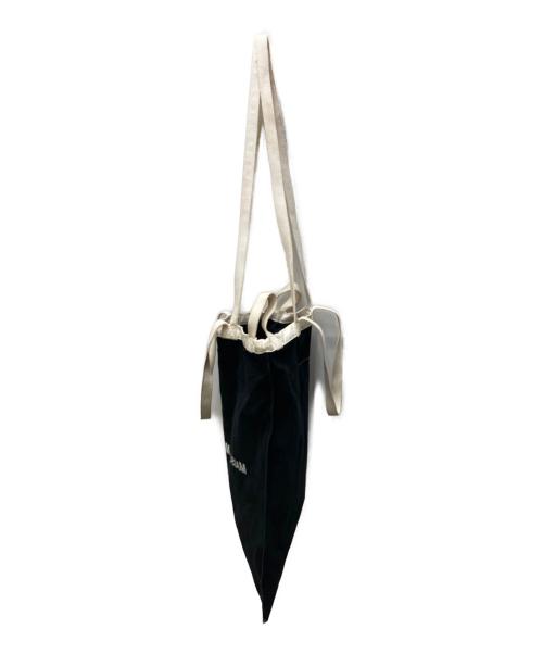 MM6 Maison Margiela（エムエムシックスメゾンマルジェラ）MM6 Maison Margiela (エムエムシックスメゾンマルジェラ) リバース ロゴ ショッピングトートバッグ ブラック×ベージュ サイズ:下記参照の古着・服飾アイテム