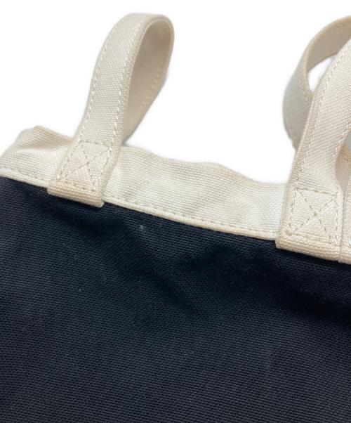 MM6 Maison Margiela（エムエムシックスメゾンマルジェラ）MM6 Maison Margiela (エムエムシックスメゾンマルジェラ) リバース ロゴ ショッピングトートバッグ ブラック×ベージュ サイズ:下記参照の古着・服飾アイテム