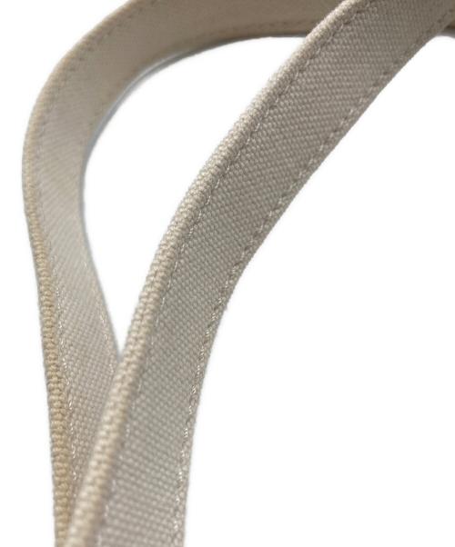 MM6 Maison Margiela（エムエムシックスメゾンマルジェラ）MM6 Maison Margiela (エムエムシックスメゾンマルジェラ) リバース ロゴ ショッピングトートバッグ ブラック×ベージュ サイズ:下記参照の古着・服飾アイテム