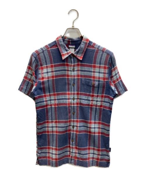 Patagonia（パタゴニア）Patagonia (パタゴニア) A/C Shirt レッド×ブルー サイズ:Sの古着・服飾アイテム