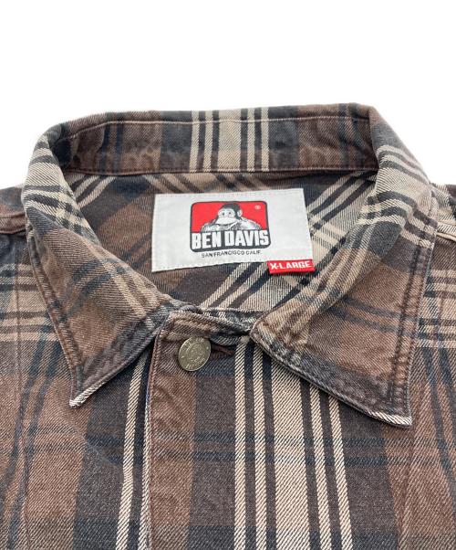 BEN DAVIS（ベンデイビス）BEN DAVIS (ベンデイビス) チェックカバーオール ブラウン サイズ:XLの古着・服飾アイテム