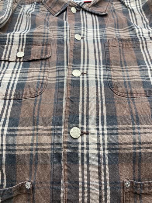 BEN DAVIS（ベンデイビス）BEN DAVIS (ベンデイビス) チェックカバーオール ブラウン サイズ:XLの古着・服飾アイテム