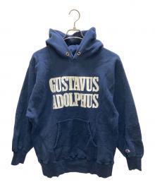Champion REVERSE WEAVE（チャンピオン リバース ウィーブ）の古着「二段プリントパーカー」｜ネイビー