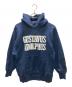 Champion REVERSE WEAVE（チャンピオン リバース ウィーブ）の古着「二段プリントパーカー」｜ネイビー