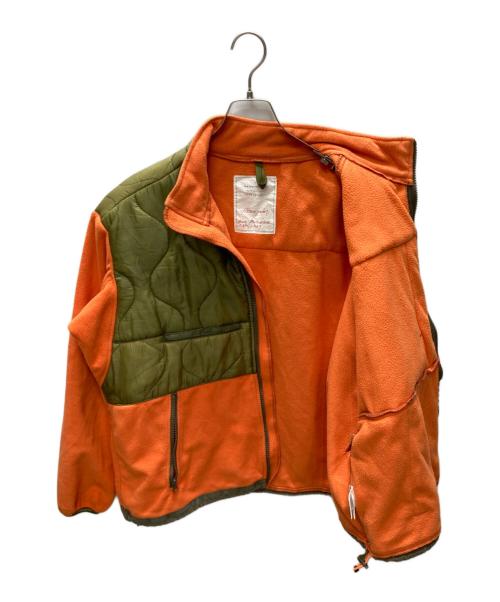 READYMADE（レディメイド）READYMADE (レディメイド) 再構築 フリースジャケット オレンジ×カーキ サイズ:SIZE 2の古着・服飾アイテム
