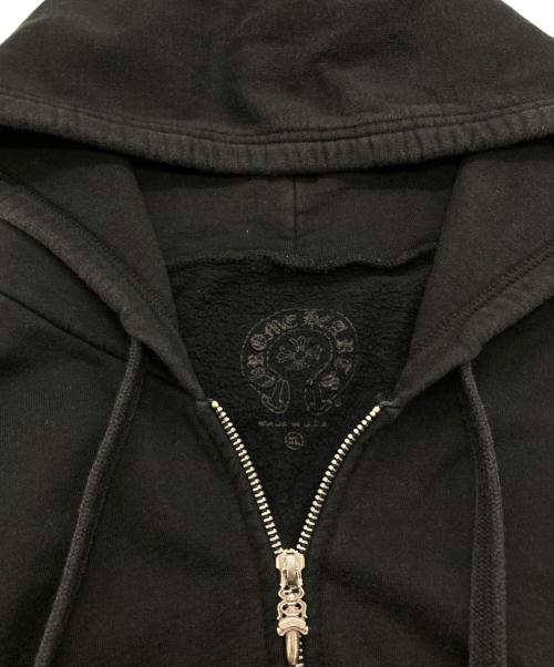 CHROME HEARTS（クロムハーツ）CHROME HEARTS (クロムハーツ) マルチカラーセメタリークロス ダガージップアップパーカー  MLTCOL CEM CRS SWTSHRT HD ZIP ブラック サイズ:XLの古着・服飾アイテム