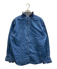 JOURNAL STANDARD relume（ジャーナルスタンダード レリューム）の古着「デニムフリルブラウス」｜インディゴ