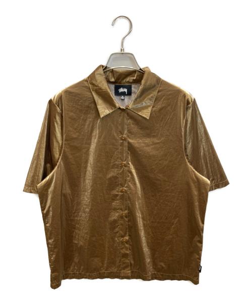 stussy（ステューシー）stussy (ステューシー) 半袖シャツ ゴールド サイズ:Mの古着・服飾アイテム