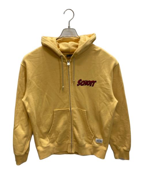 SCHOTT BROS.（ショットブロス）SCHOTT BROS. (ショットブロス) プリントジップパーカー イエロー サイズ:Mの古着・服飾アイテム