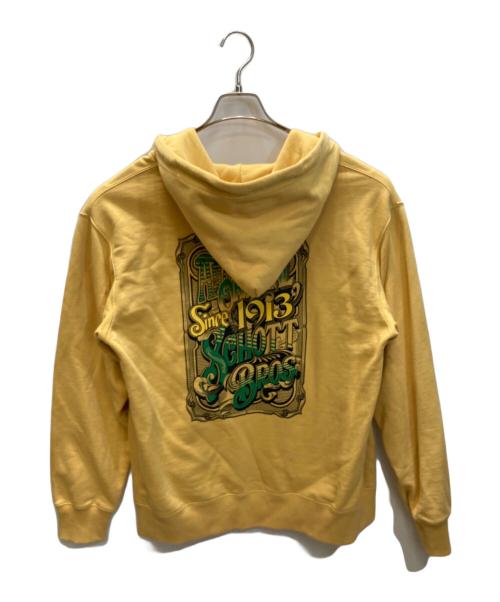 SCHOTT BROS.（ショットブロス）SCHOTT BROS. (ショットブロス) プリントジップパーカー イエロー サイズ:Mの古着・服飾アイテム