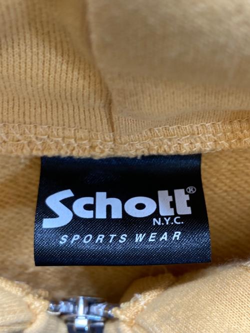 SCHOTT BROS.（ショットブロス）SCHOTT BROS. (ショットブロス) プリントジップパーカー イエロー サイズ:Mの古着・服飾アイテム