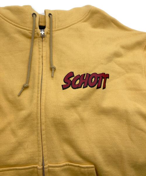 SCHOTT BROS.（ショットブロス）SCHOTT BROS. (ショットブロス) プリントジップパーカー イエロー サイズ:Mの古着・服飾アイテム