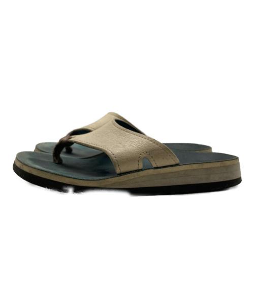 The Sandalman（ザサンダルマン）The Sandalman (ザサンダルマン) レザートングサンダル ネイビー×ホワイト サイズ:下記参照の古着・服飾アイテム
