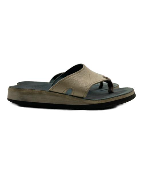 The Sandalman（ザサンダルマン）The Sandalman (ザサンダルマン) レザートングサンダル ネイビー×ホワイト サイズ:下記参照の古着・服飾アイテム
