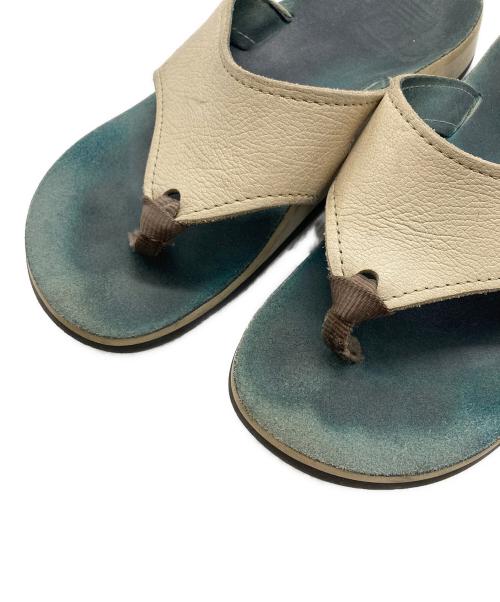 The Sandalman（ザサンダルマン）The Sandalman (ザサンダルマン) レザートングサンダル ネイビー×ホワイト サイズ:下記参照の古着・服飾アイテム