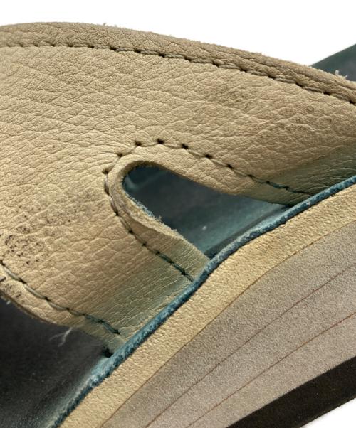 The Sandalman（ザサンダルマン）The Sandalman (ザサンダルマン) レザートングサンダル ネイビー×ホワイト サイズ:下記参照の古着・服飾アイテム