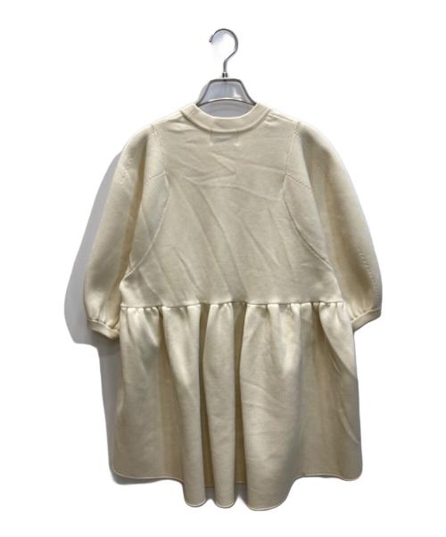 CLANE（クラネ）CLANE (クラネ) バルーンスリーブ ギャザー ニット アイボリー サイズ:Fの古着・服飾アイテム