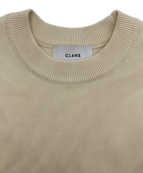 CLANE（クラネ）CLANE (クラネ) バルーンスリーブ ギャザー ニット アイボリー サイズ:Fの古着・服飾アイテム
