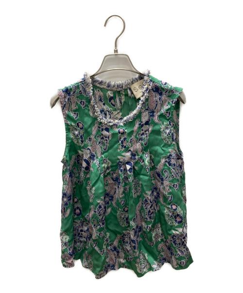 sea NEW YORK（シー ニューヨーク）sea NEW YORK (シー ニューヨーク) ノースリーブブラウス グリーン サイズ:SIZE 2の古着・服飾アイテム
