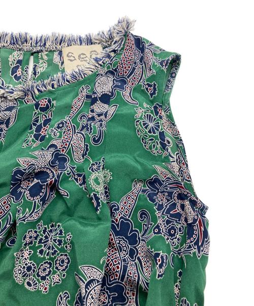sea NEW YORK（シー ニューヨーク）sea NEW YORK (シー ニューヨーク) ノースリーブブラウス グリーン サイズ:SIZE 2の古着・服飾アイテム