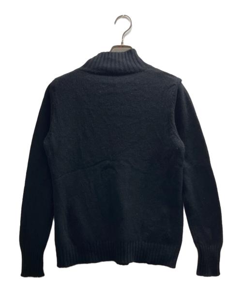 GRAN SASSO（グランサッソ）GRAN SASSO (グランサッソ) カシミヤブレンド編み込みハイネックニット ブラック サイズ:42の古着・服飾アイテム
