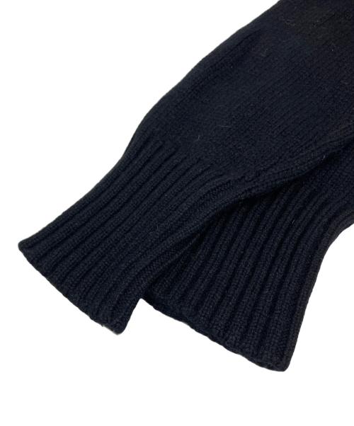 GRAN SASSO（グランサッソ）GRAN SASSO (グランサッソ) カシミヤブレンド編み込みハイネックニット ブラック サイズ:42の古着・服飾アイテム