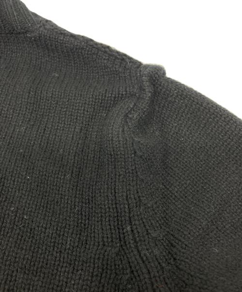 GRAN SASSO（グランサッソ）GRAN SASSO (グランサッソ) カシミヤブレンド編み込みハイネックニット ブラック サイズ:42の古着・服飾アイテム