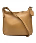 COACHコーチ）の古着「レザーショルダーバッグ」｜ベージュ