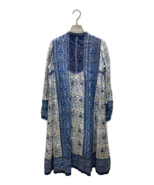 freada（フリーダ）freada (フリーダ) インド木版キルティングワンピース ブルー サイズ:SIZE Fの古着・服飾アイテム