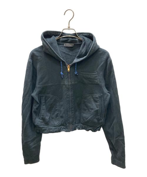 JIL SANDER（ジルサンダー）JIL SANDER (ジルサンダー) ショート丈ジップパーカー ネイビー サイズ:SIZE：Mの古着・服飾アイテム