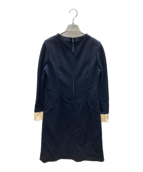 FOXEY（フォクシー）FOXEY (フォクシー) ジャスミン ウールブレンドワンピース ネイビー サイズ:SIZE 40の古着・服飾アイテム