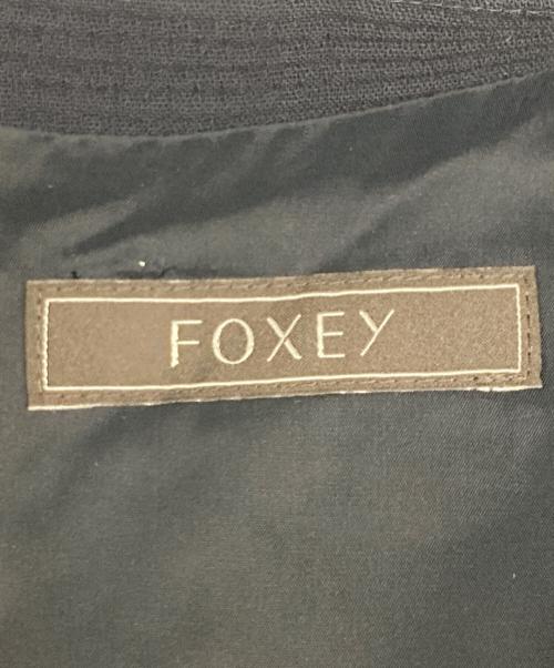 FOXEY（フォクシー）FOXEY (フォクシー) ジャスミン ウールブレンドワンピース ネイビー サイズ:SIZE 40の古着・服飾アイテム